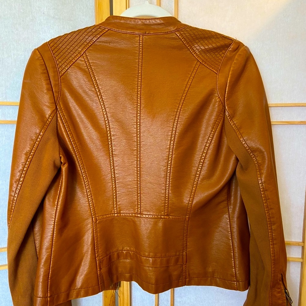 Black Rivet Faux Leather Jacket - Picture 4 of 7
